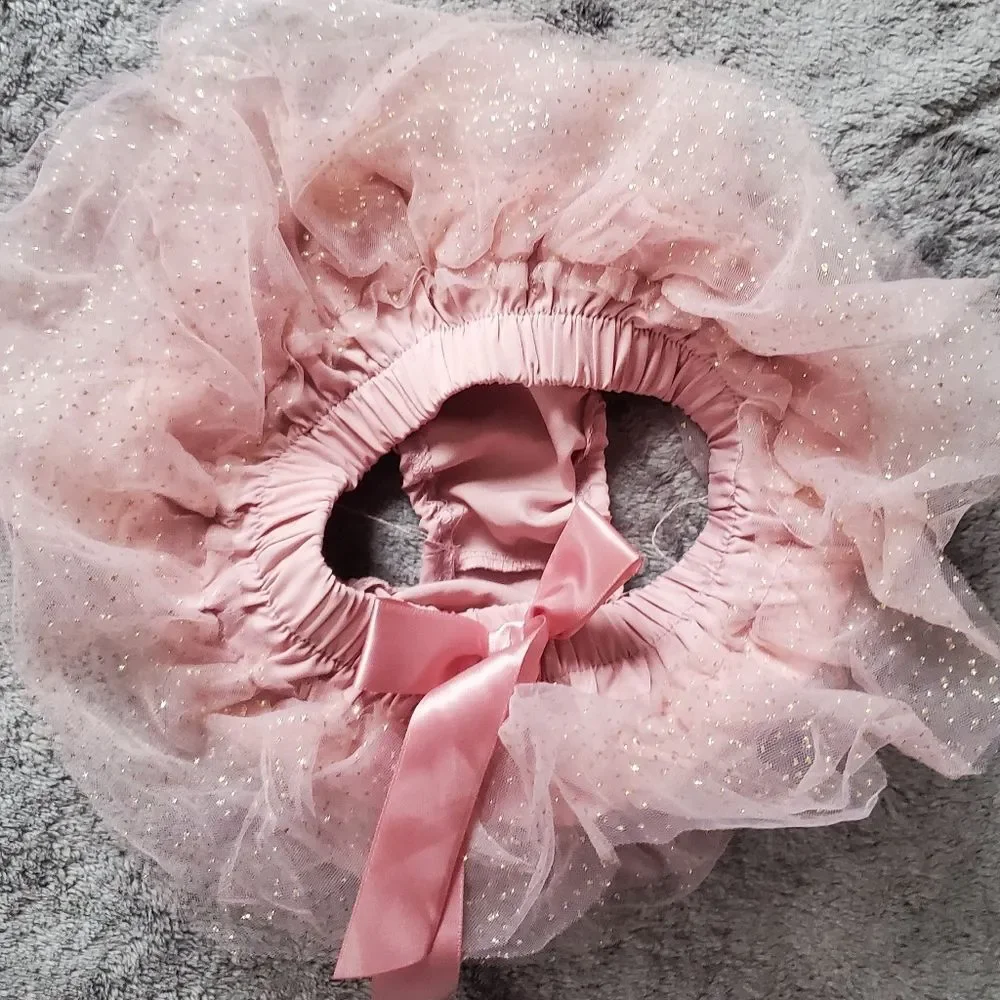 Mila & Rose Mauve and Gold Glitter Tutu Bloomer EU80 /US 12M